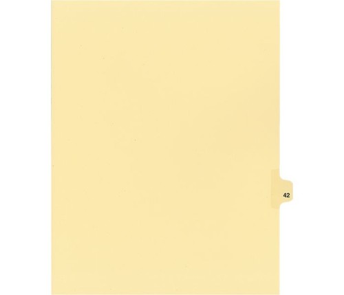 Legal Numeric Index Dividers - #42 - Letter Size 11" - Buff - 25 / Pack - Legal Index Dividers - INDSN11-42