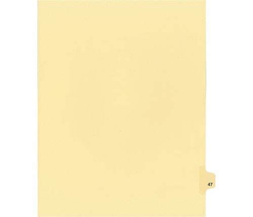 Legal Numeric Index Dividers - #47 - Letter Size 11" - Buff - 25 / Pack - Legal Index Dividers - INDSN11-47