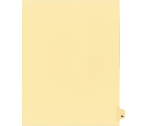 Legal Numeric Index Dividers - #49 - Letter Size 11" - Buff - 25 / Pack