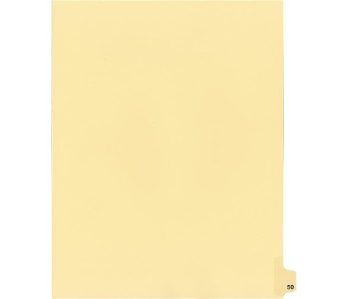 Legal Numeric Index Dividers - #50 - Letter Size 11" - Buff - 25 / Pack - Legal Index Dividers - INDSN11-50