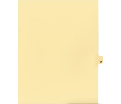 Legal Numeric Index Dividers - #65 - Letter Size 11" - Buff - 25 / Pack - Legal Index Dividers - INDSN11-65