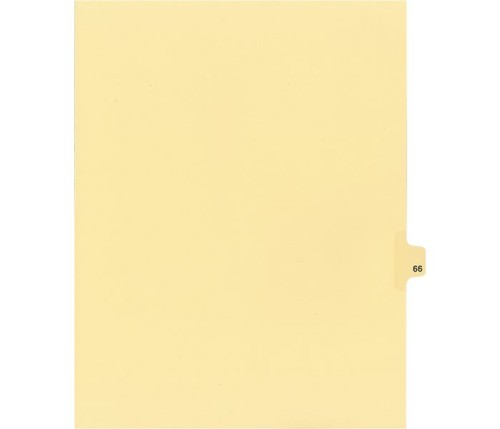 Legal Numeric Index Dividers - #66 - Letter Size 11" - Buff - 25 / Pack - Legal Index Dividers - INDSN11-66