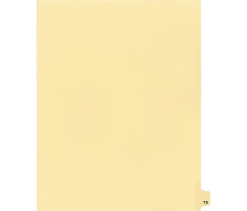 Legal Numeric Index Dividers - #75 - Letter Size 11" - Buff - 25 / Pack