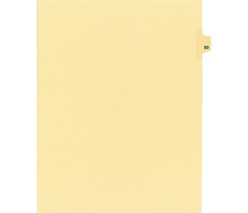 Legal Numeric Index Dividers - #80 - Letter Size 11" - Buff - 25 / Pack - Legal Index Dividers - INDSN11-80