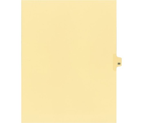 Legal Numeric Index Dividers - #88 - Letter Size 11" - Buff - 25 / Pack