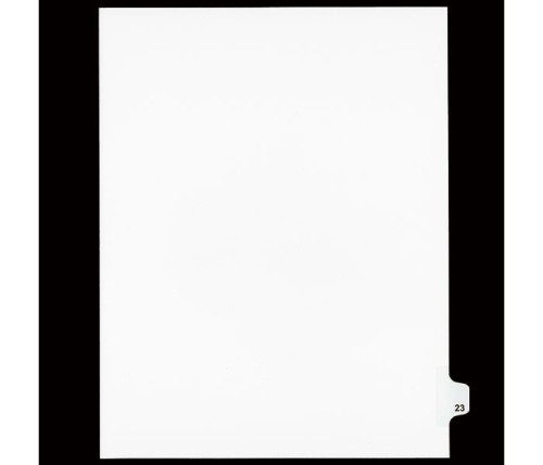 Legal Numeric Index Dividers - #23 - Letter Size 11" - White - 25 / Pack