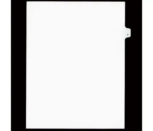 LEGAL ALPHA INDEX,LETTER SIZE 11",WHITE,25/PK #F
