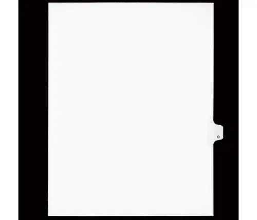 LEGAL ALPHA INDEX,LETTER SIZE 11",WHITE,25/PK #O