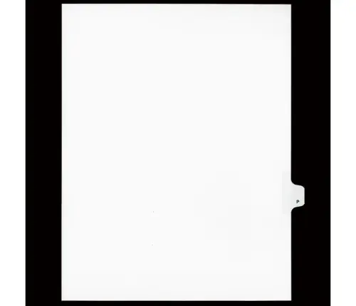 LEGAL ALPHA INDEX,LETTER SIZE 11",WHITE,25/PK #P