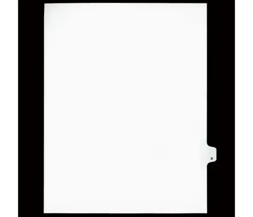 LEGAL ALPHA INDEX,LETTER SIZE 11",WHITE,25/PK #R