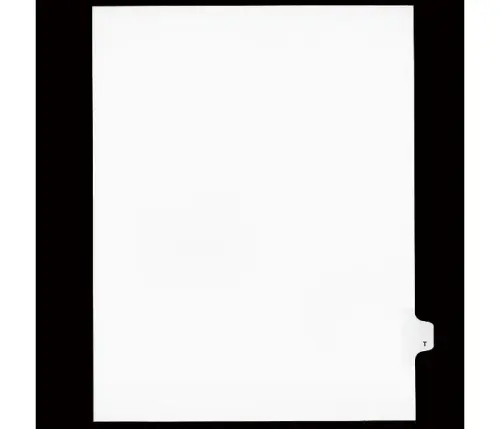 LEGAL ALPHA INDEX,LETTER SIZE 11",WHITE,25/PK #T