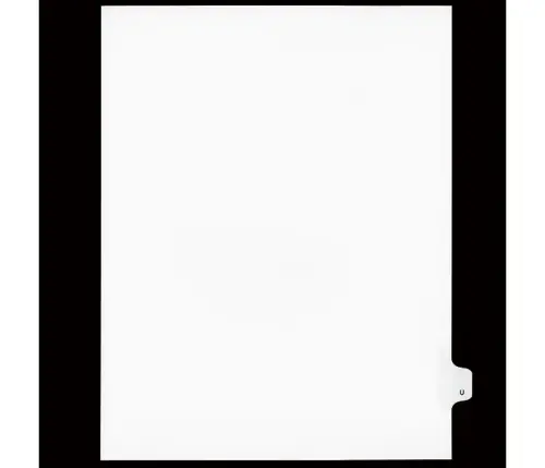 LEGAL ALPHA INDEX,LETTER SIZE 11",WHITE,25/PK #U