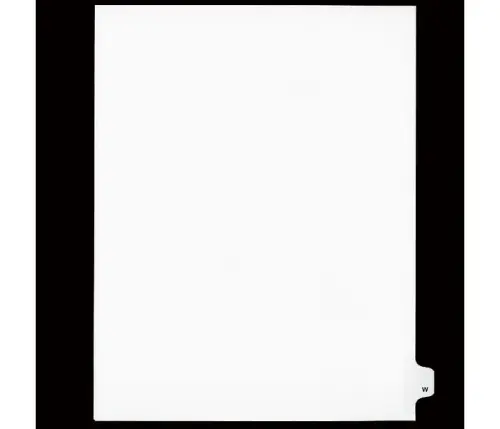 LEGAL ALPHA INDEX,LETTER SIZE 11",WHITE,25/PK #W