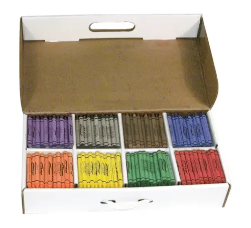 Prang Master Pack Regular Crayons - 400 Crayons Per Box - 8 Colours