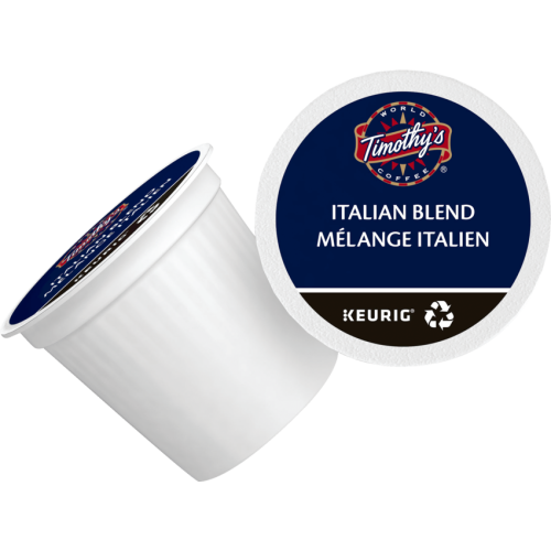 Timothy's Italian Blend Coffee K-Cups - 24 / Box - Single Serve Pods - TWC9606792