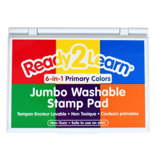 Learning Advantage - Jumbo 6-in-1 Washable Stamp Pad - Primary Colours