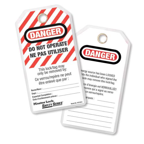 Master Lock - Lockout Tags - Do Not Operate Safety Tag, French/English, Laminated - 12 / Bag