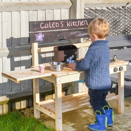 Outdoor Wooden Mud Kitchen - Outdoor Play - DMSCE391