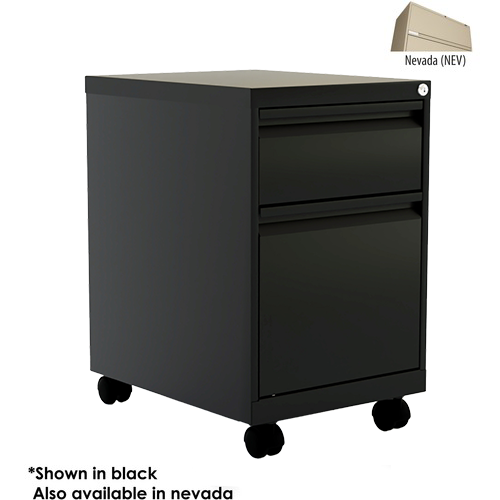 Offices To Go MVLPed - Box-File Mobile Pedestal - 2-Drawer - 15" x 19.6" x 24.1" - 2 x Drawer(s) for File, Box - Key Lock, Recessed Handle, Pull Handle, Ball-bearing Suspension, Mobility - Nevada