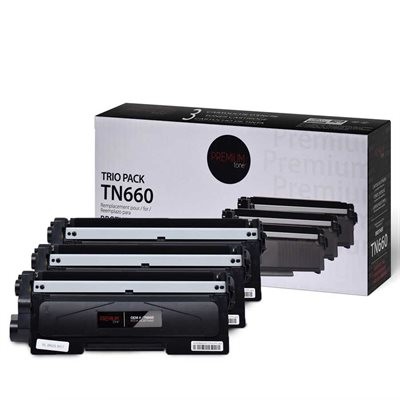 Brother TN660 Compatible Premium Toner Trio Pack 2.6K - Laser Toner Cartridges - DNSNCBRTN660T3