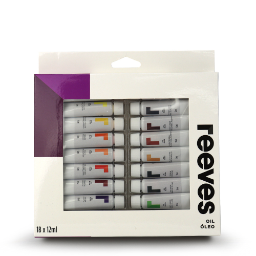 Reeves Oil Colour Tube Set - 10 mL - 18 Tubes - Oil Paint - RII91810