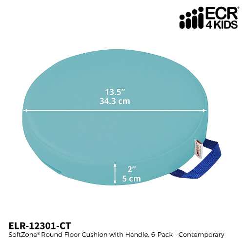 SoftZone Floor Cushions with Handles - Contemporary Colours - Cozy Seating - ELR12301CT