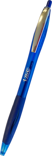 BIC Retractable Pen - Medium Pen Point - Retractable - Blue - Clear Barrel - 1 Each