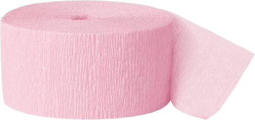 BABY PINK CREPE STREAMER, 1  x 81