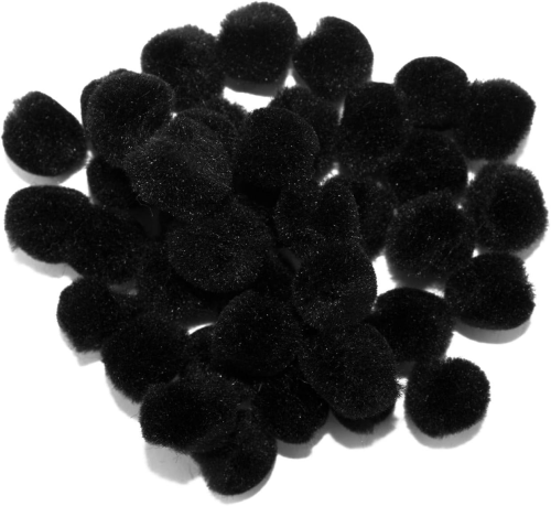 Pom Poms ½" - Black - Pom Poms - DBG26500