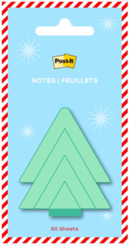 Post-it® Holiday Jingle Notes - Diecut Tree - 50 Sheets