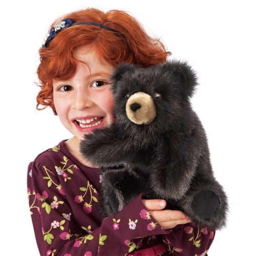 Folkmanis Baby Black Bear Puppet - Puppets - FOM2232