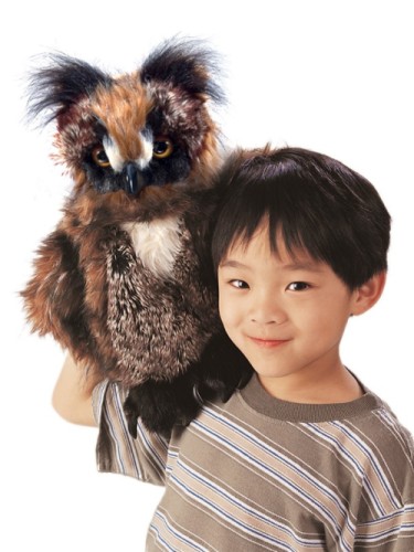 Folkmanis Great Horned Owl Puppet - Puppets - FOM2403