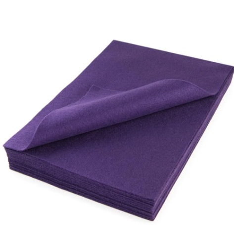 Craft Felt Sheets 9" X 12" - Purple, 25 / Pack - Felt Sheets & Shapes - DBG40012