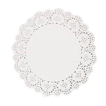 8.5" Round White Doilies