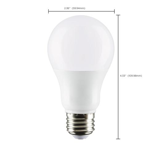 Satco LED Bulb - 6 Watt - A19 LED - 2700K - Medium base - 220 deg. Beam Angle - 120 Volt