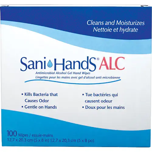 Sani-Hands - Alcohol Gel Hand Towelettes - 100/Box