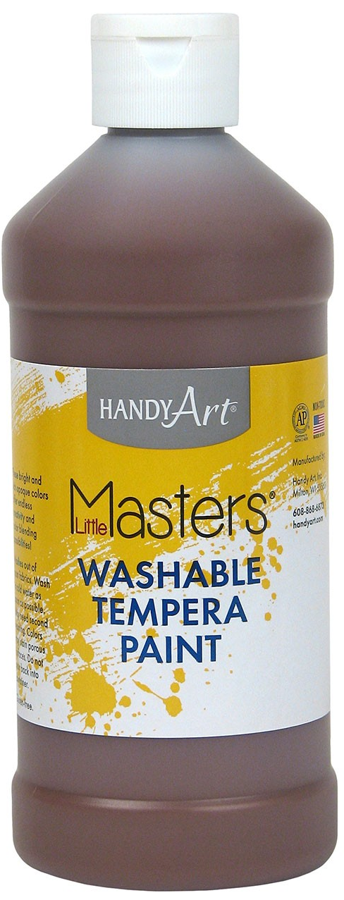 Handy Art Little Masters Washable Tempera Paint - Brown - 473ml (16oz)