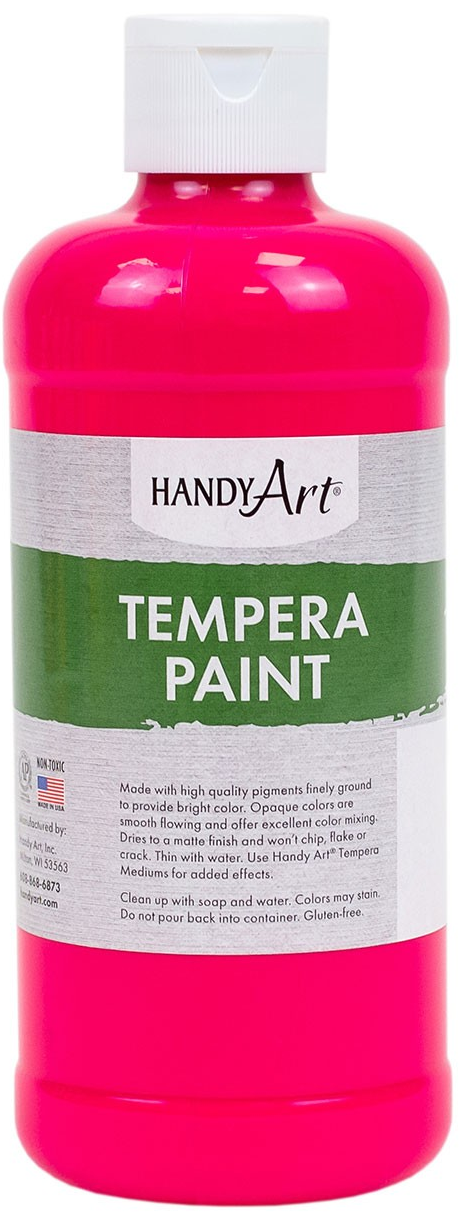 Handy Art Fluorescent Tempera Paint - Fluorescent Magenta - 473ml (16oz)