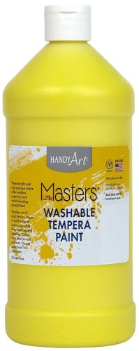 Handy Art Little Masters Washable Tempera Paint - Yellow - 946ml (32oz)