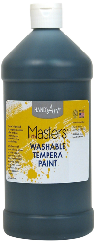 Handy Art Little Masters Washable Tempera Paint - Black - 946ml (32oz)