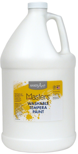 Handy Art Little Masters Washable Tempera Paint - White - 3.8L - Tempera Washable Paint - HAN214705