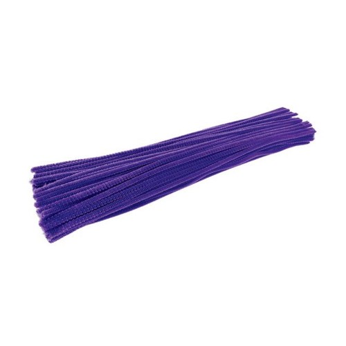 Chenille Pipe Cleaners Violet, 100 / Pack - Chenille Pipe Cleaners - SLH53323