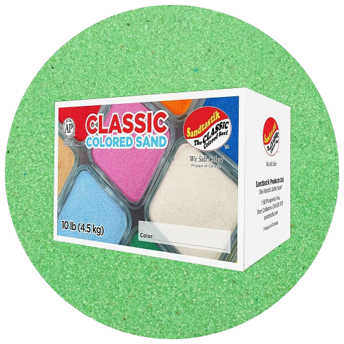 Sandtastik Classic Coloured Sand 10 lbs - Light Green - Sand & Water Play - SNDCS1027