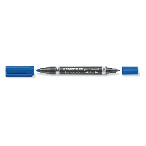 Staedtler Lumocolor® Permanent Duo 348, Blue - Each