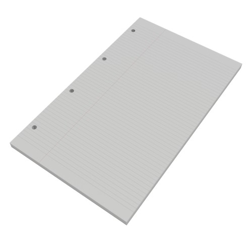 White Trial/Evidence/Exam Ruled Paper Pad 14", 4 hole punched - Legal Supplies - RGOL1008