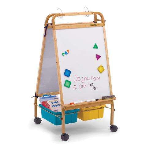 CopernicusBamboo Early Learning Station With 2 Large Open Tubs - Vibrant Mixed Tubs