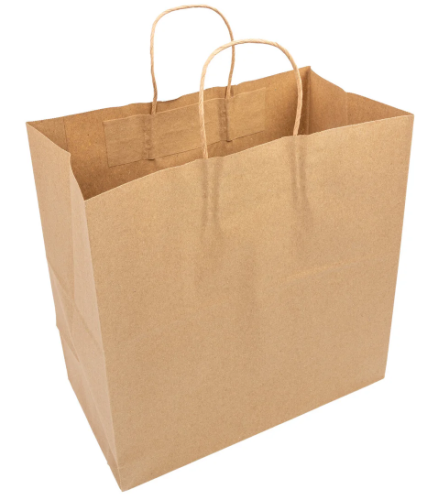 Kraft – Twisted Handle Paper Bag – 13" L × 7" W × 13" H – 250/PK
