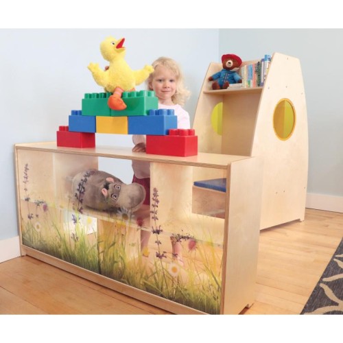 Nature View Acrylic Back Cabinet - 24"H - Nature View Collection - WHIWB0247