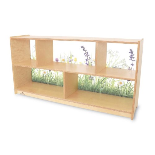 Nature View Acrylic Back Cabinet - 24"H