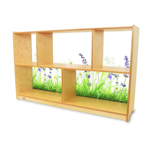 Nature View Acrylic Back Cabinet - 30"H